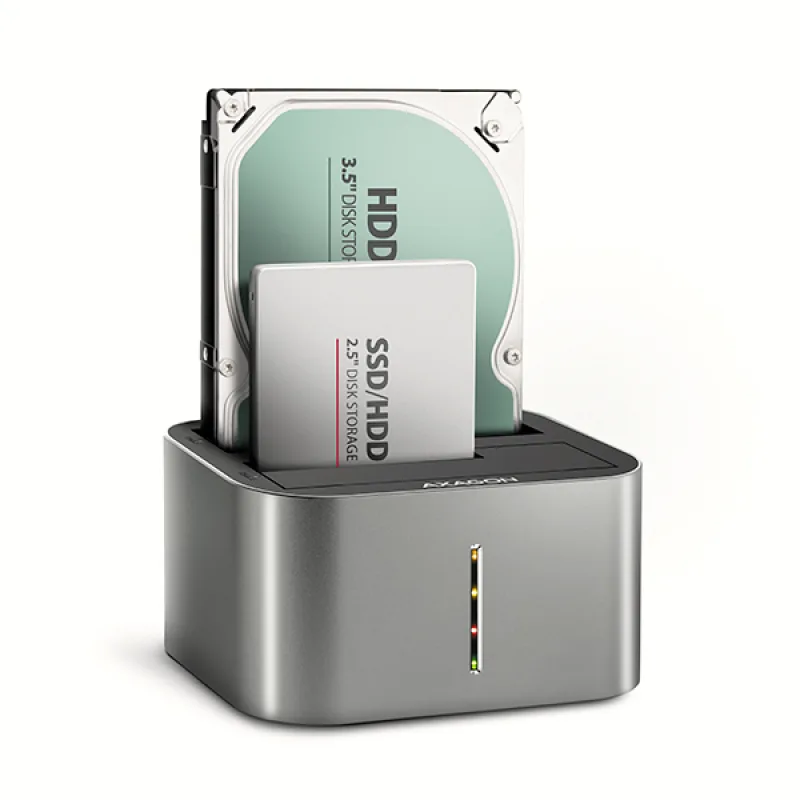 AXAGON ADSA-DC, USB-C 5Gbps - 2x SATA 6G 2.5"/ 3.5" SSD/ HDD CLONE DUAL…