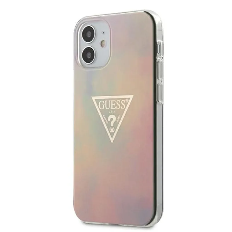 Guess GUHCP12SPCUMCGG01 iPhone 12 mini 5,4" ružovo-ružové pevné puzdro Tie & Dye Collection