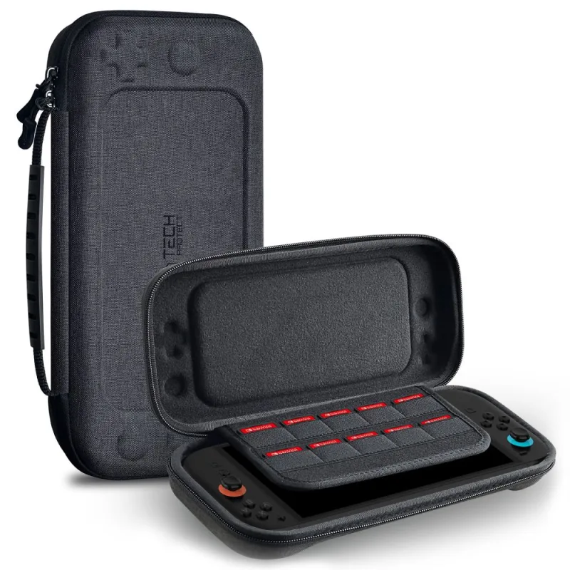 Puzdro Tech-Protect Hardpouch pre Nintendo Switch 2 - šedé