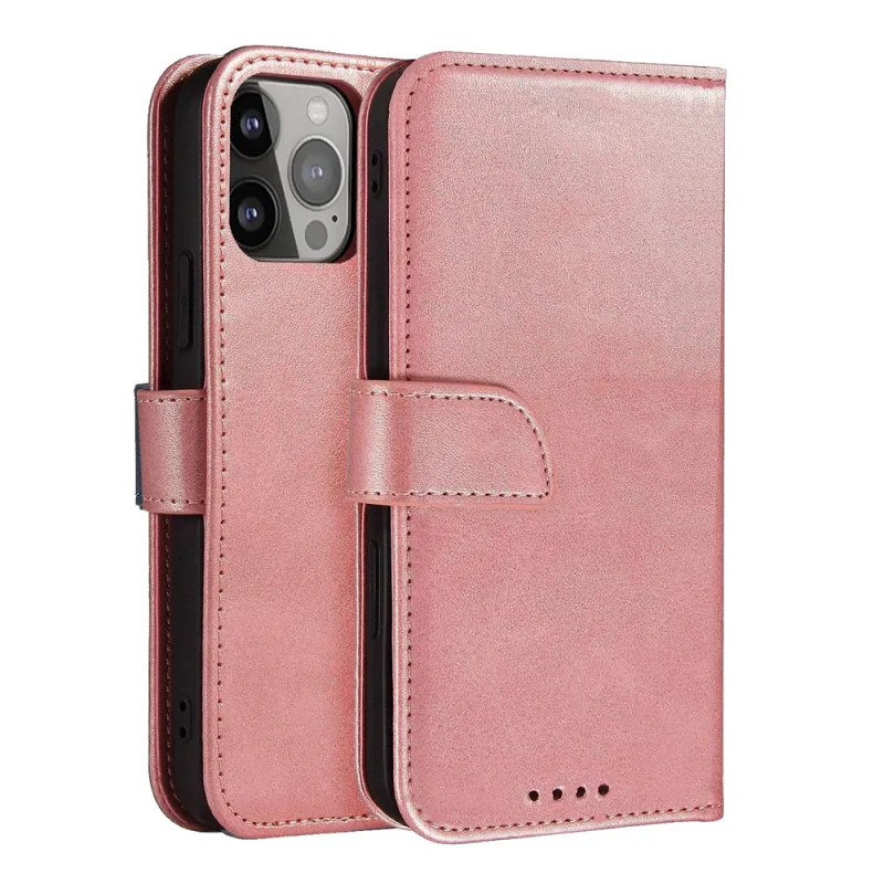 Puzdro na magnet s chlopňou pre Samsung Galaxy S25 - ružové
