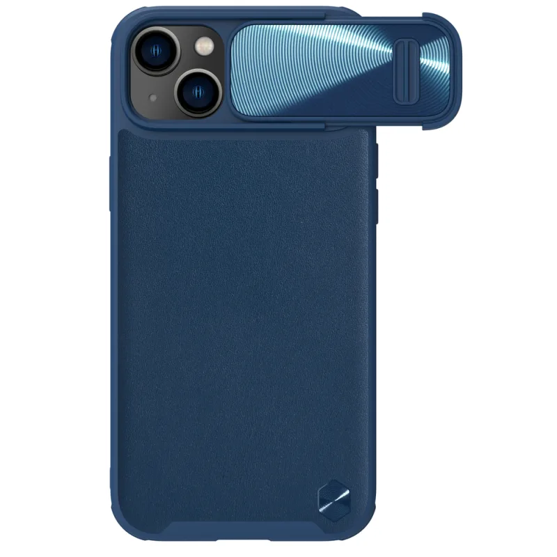 Nillkin CamShield Leather S Case Puzdro na iPhone 14 Plus s krytom fotoaparátu modré