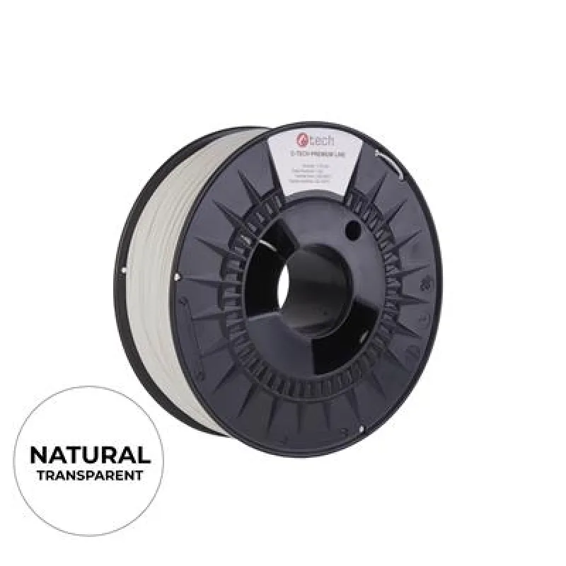 Tlačová struna (filament) C-TECH PREMIUM LINE, ABS, natural, 1, 75mm, 1kg…