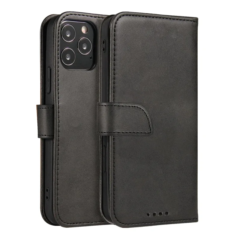 Magnet Case elegantný obal puzdra s funkciou chlopne a stojana pre Motorola Moto E32 black