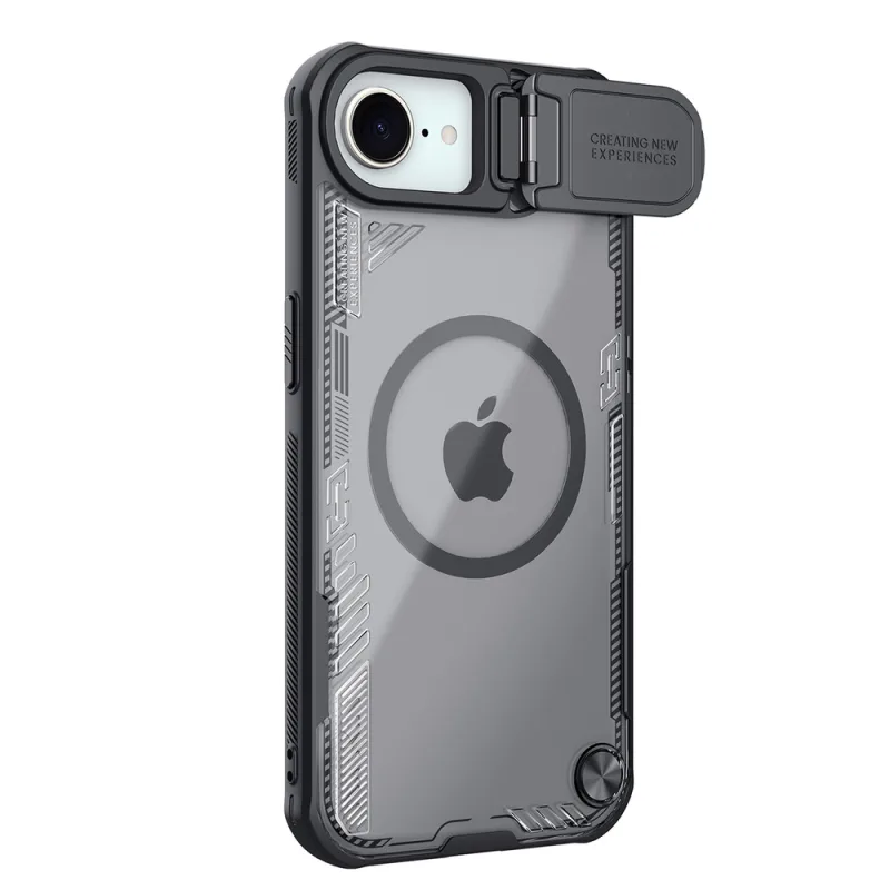 Magnetické puzdro Nillkin Iceblade Prop s krytom objektívu a stojanom pre iPhone 16e – čierne
