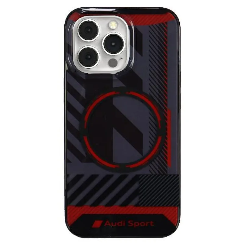 Puzdro Audi IML Sport MagSafe pre iPhone 13 Pro Max - čierne