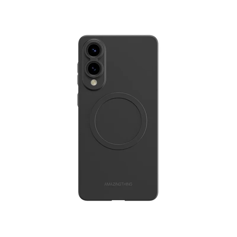 AmazingThing Minimal Air Case s magnetickým krúžkom pre Samsung Galaxy S25 Edge – čierne