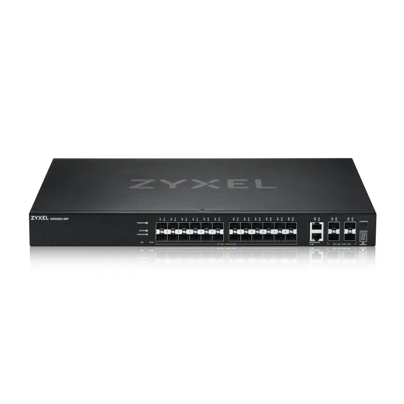 Zyxel XGS2220-30F, L3 Access Switch, 24x1G SFP, 2x10mG RJ45, 4x10G SFP+…