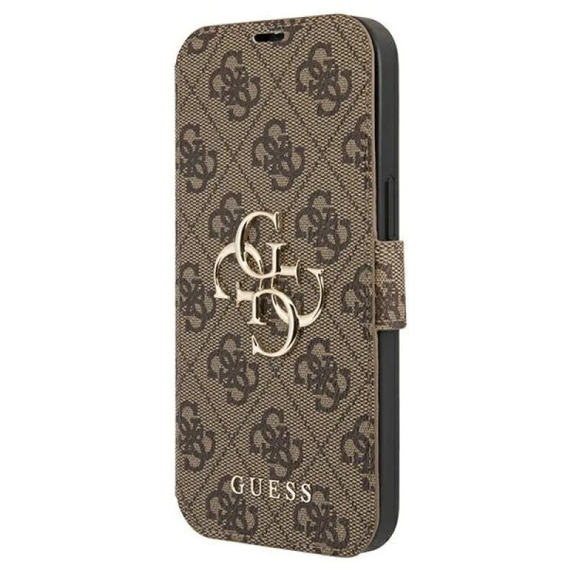 Guess GUBKP13X4GMGBR iPhone 13 Pro Max 6,7" hnedá/hnedá kniha 4G veľké kovové logo