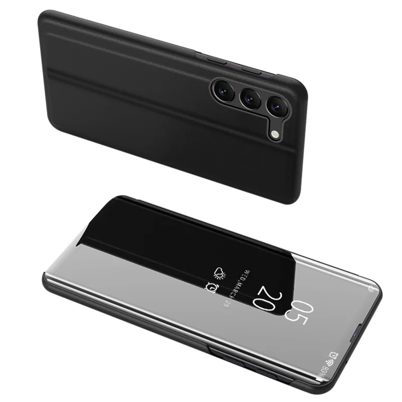 Puzdro Clear View Case na kryt Samsung Galaxy S23 s chlopňou, čierne
