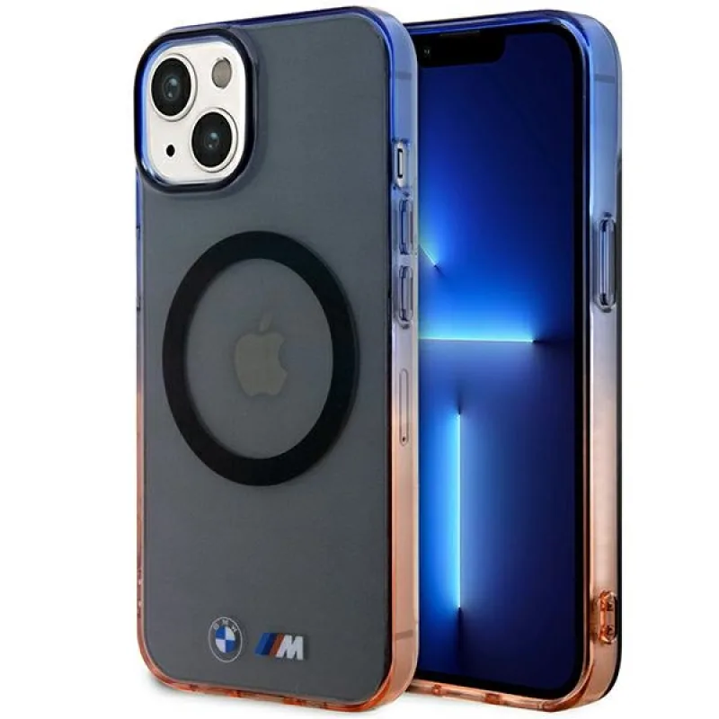 Puzdro BMW Gradient Bumper MagSafe pre iPhone 14 Plus - šedé