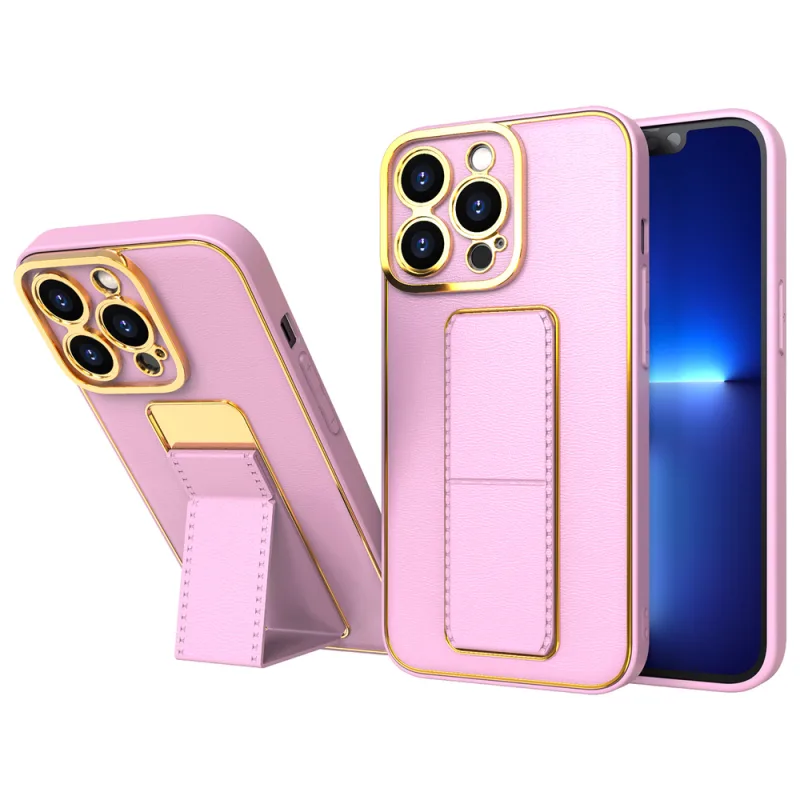 Nové puzdro Kickstand Case pre iPhone 12 Pro so stojanom ružové