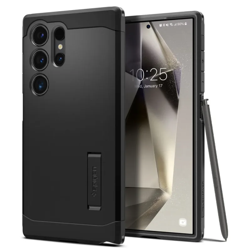 Puzdro Spigen Tough Armor pre Samsung Galaxy S24 Ultra – čierne