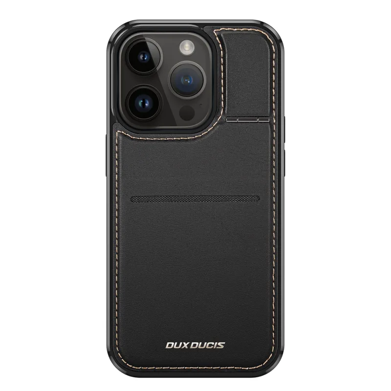 Peňaženka 3v1 so stojanom pre iPhone 13 Pro MagSafe RFID Blocker Dux Ducis Rafi Mag - čierna