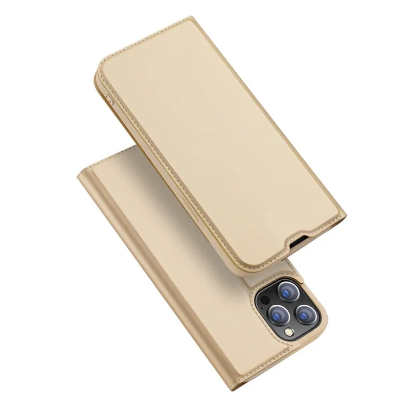Puzdro typu Dux Ducis Skin Pro Bookcase pre iPhone 13 Pro Max zlaté