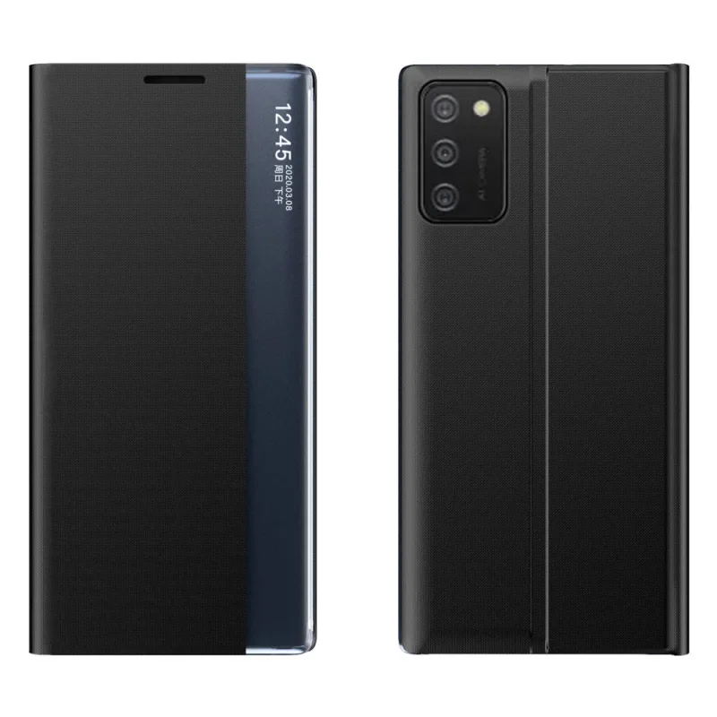 Nový kryt Sleep Case s funkciou stojana pre Samsung Galaxy A03s (166,5) čierny