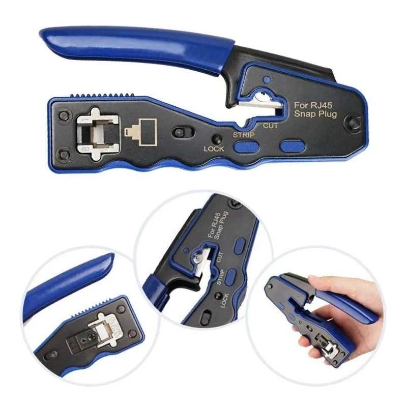 W-star Krimpovacie kliešte RJ45 WSEZ670 profesionálne kliešte EZ Cat6,…