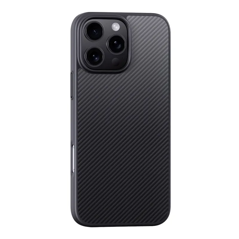 Devia kryt Kevlar Ultra-Thin Magnetic Shockproof Case pre iPhone 16 Pro Max - Black