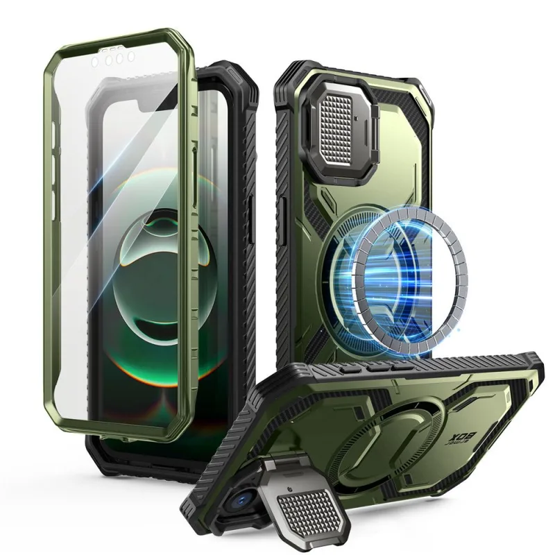 Puzdro IBLSN Armorbox Mag MagSafe Supcase pre iPhone 16e - olivové