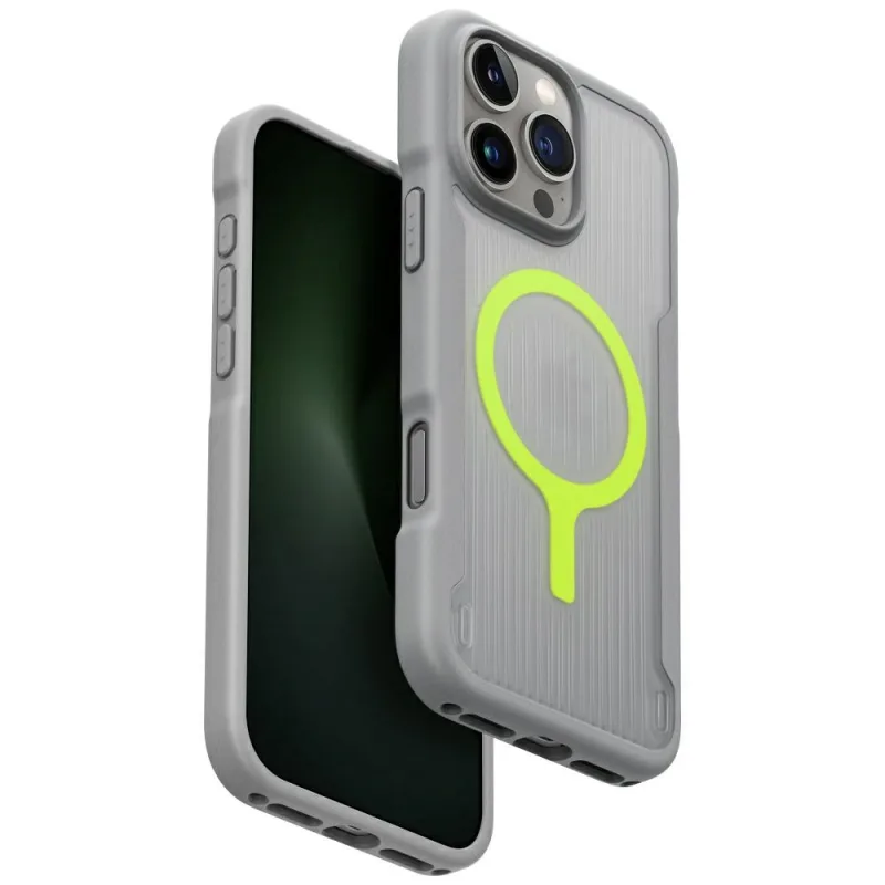 Nabíjacie puzdro Uniq Combat Active Magclick pre iPhone 16 Pro Max – šedé