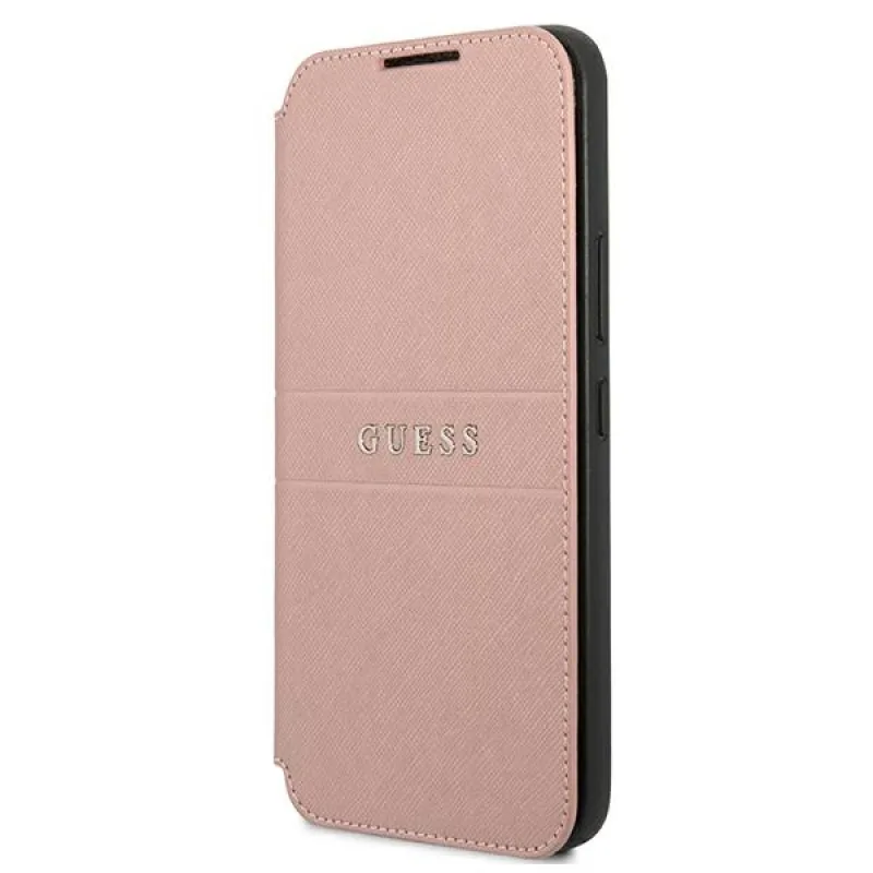 Guess GUBKS22MPSASBPI S22+ S906 ružová/ružová kniha Saffiano Stripes