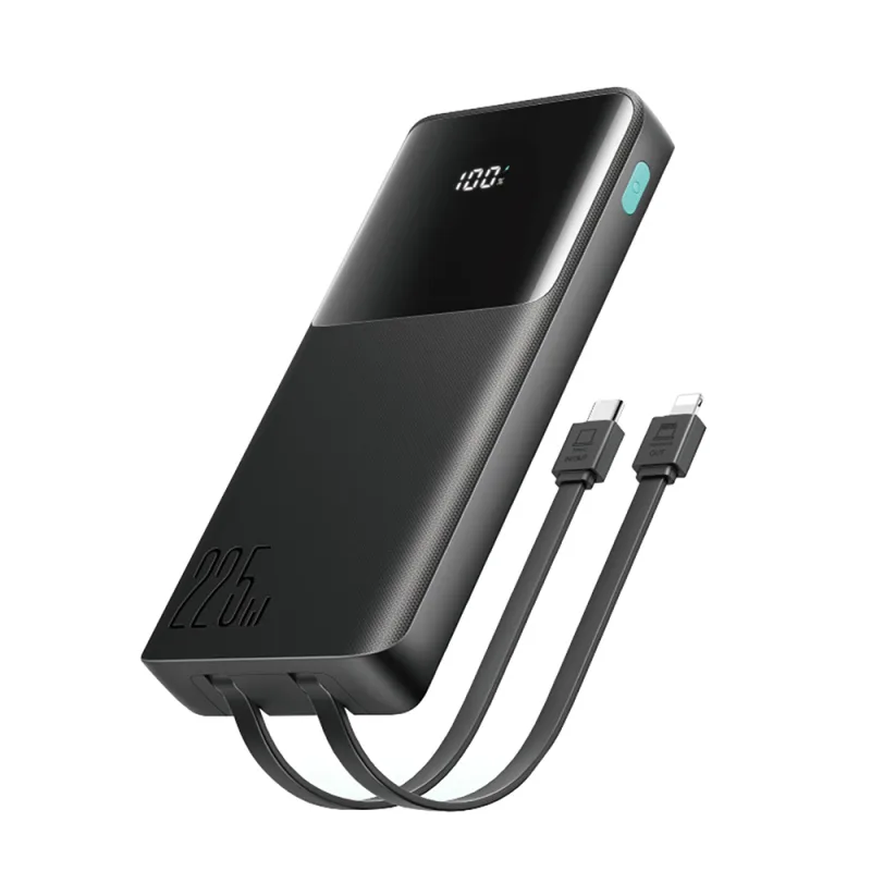 Powerbanka Joyroom JR-PBF19 22,5 W 10 000 mAh s dvoma vstavanými káblami – čierna