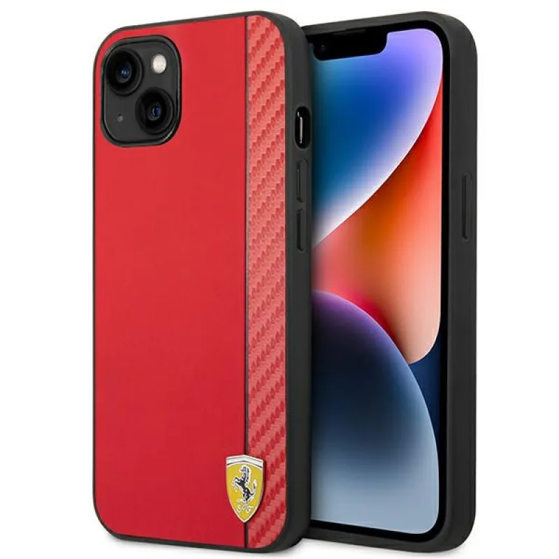 Ferrari FEHCP14MAXRE iPhone 14 Plus 6,7" červené/červené pevné puzdro Carbon