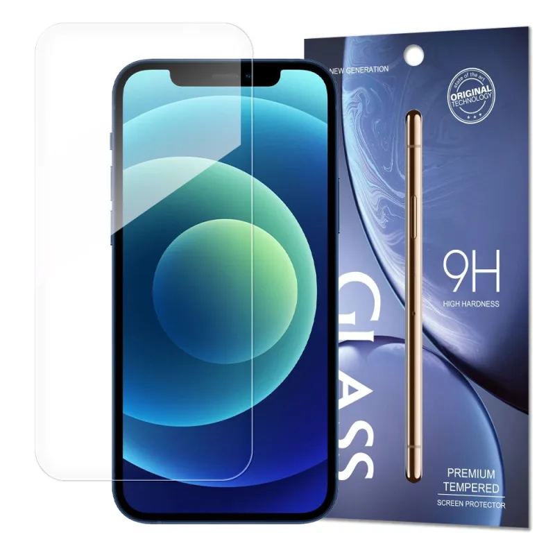 Tvrdené sklo 9H na ochranu obrazovky pre iPhone 12 Pro / iPhone 12 (balenie – obálka)