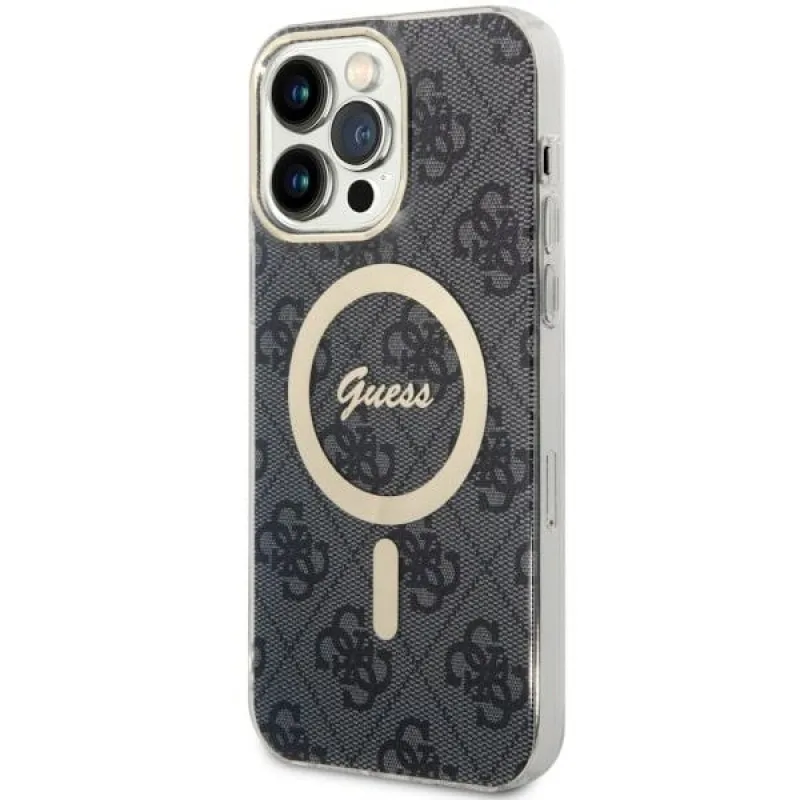 Guess 4G MagSafe puzdro pre iPhone 14 Pro Max - čierne