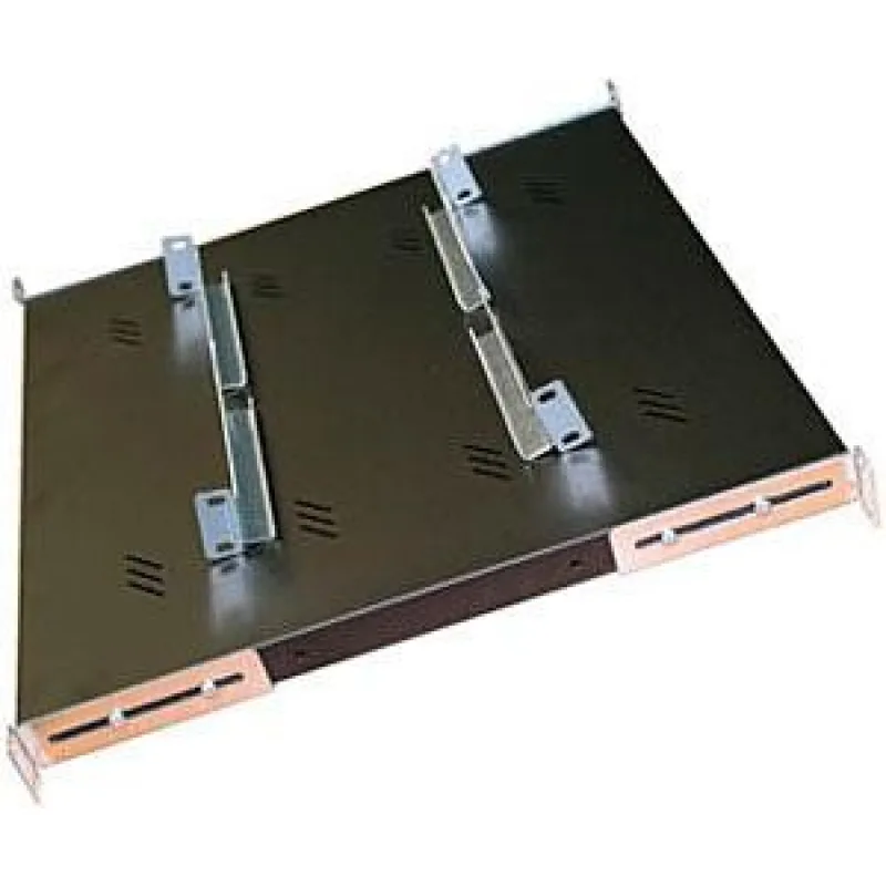 TRITON Regál s perforáciou 19", 1U/ 650 mm, nosnosť 80 kg, čierny RAB…