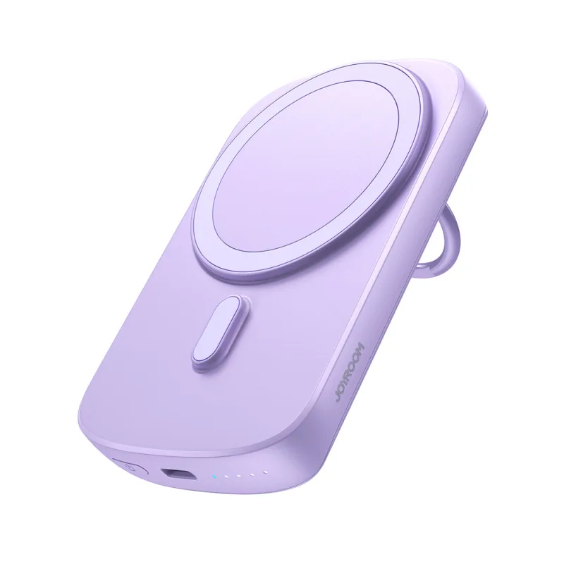 Bezdrôtová powerbanka 6000mAh Joyroom JR-W030 20W MagSafe s prstencom a stojanom - fialová