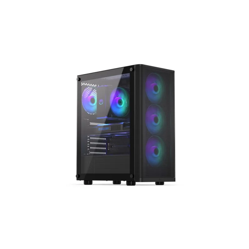 ENDORFY Case Ventum 200 ARGB, Průhledná bočnice, ATX, 4x120mm ARGB Fan…