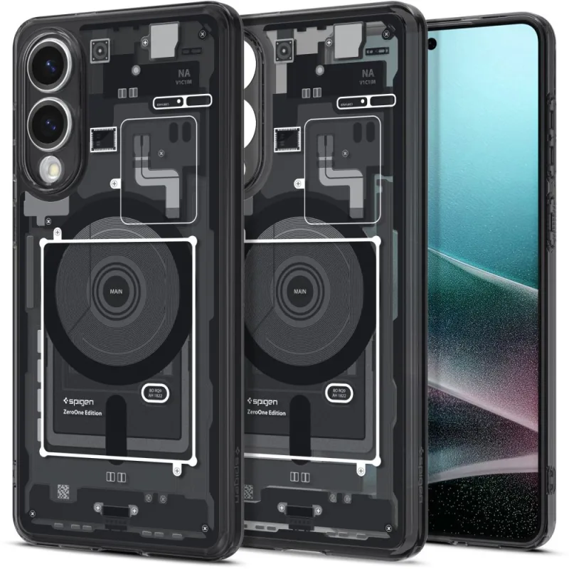 Puzdro Spigen Ultra Hybrid Mag Case s MagSafe pre Samsung Galaxy S25 Edge s potlačou – čierne
