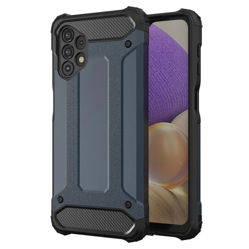 Hybrid Armor Case Tough Rugged Cover pre Samsung Galaxy A73 modrý