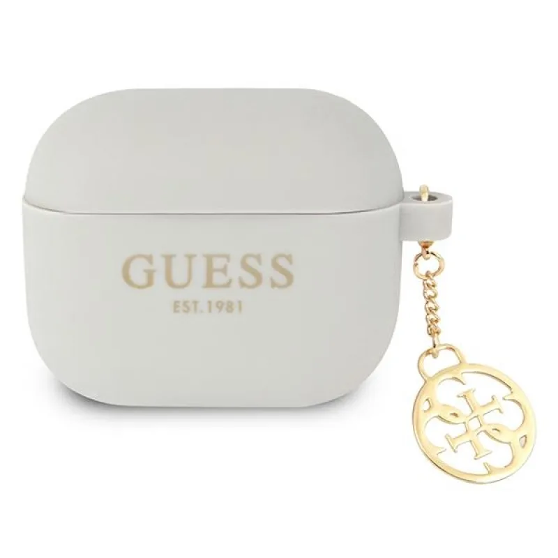 Guess GUA3LSC4EG kryt AirPods 3 sivý/sivý Silicone Charm 4G Collection