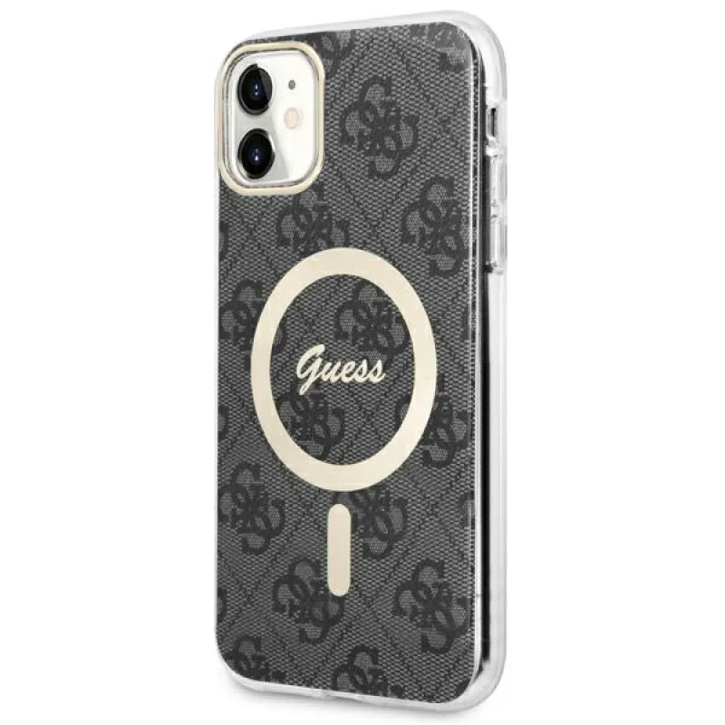 Guess GUHMN61H4STK iPhone 11 6,1" čierno/čierne pevné puzdro 4G MagSafe