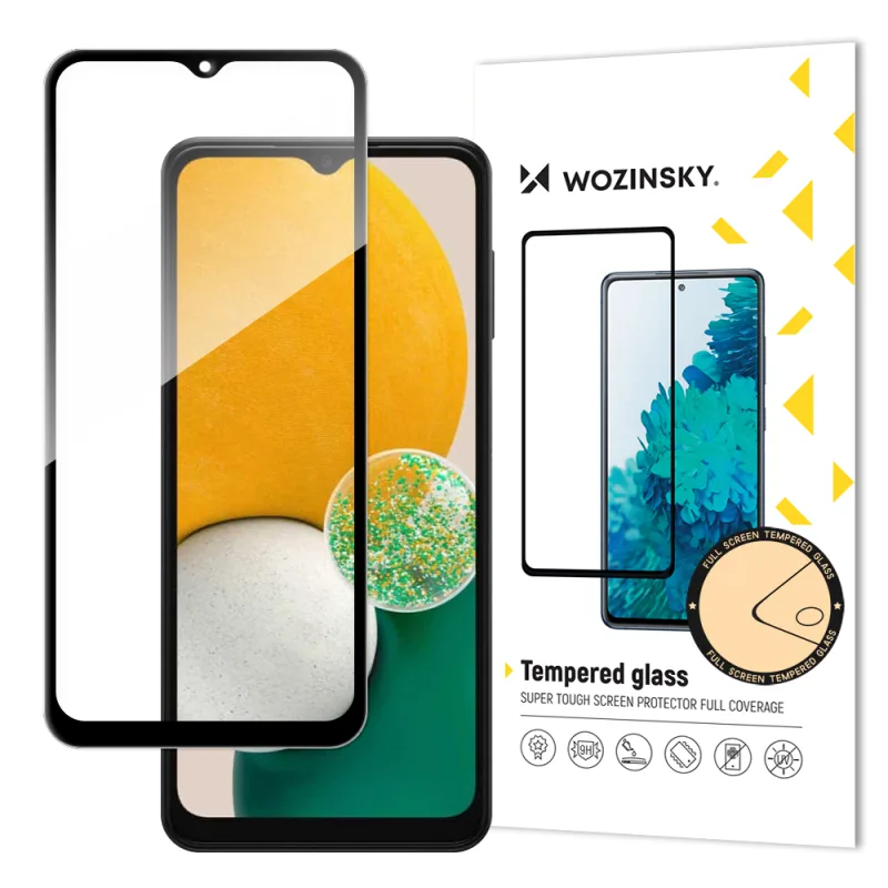 Wozinsky Super odolné tvrdené sklo s celoplošným priľnutím Celá obrazovka s rámovým puzdrom Samsung Galaxy A13 / A23 / A23 5G / M13 čierna