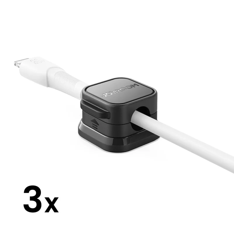 Magnetický organizér káblov Joyroom JR-ZS368 - čierny (3 ks)