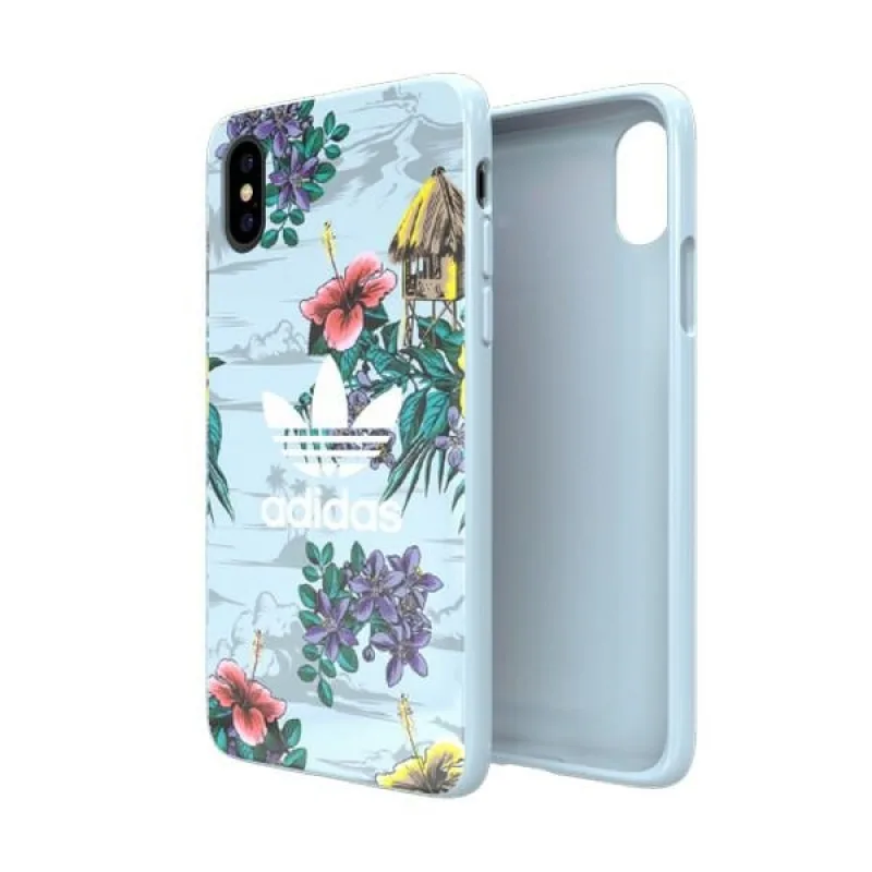 Obal Adidas OR SnapCase Floral pre iPhone X / Xs - šedý