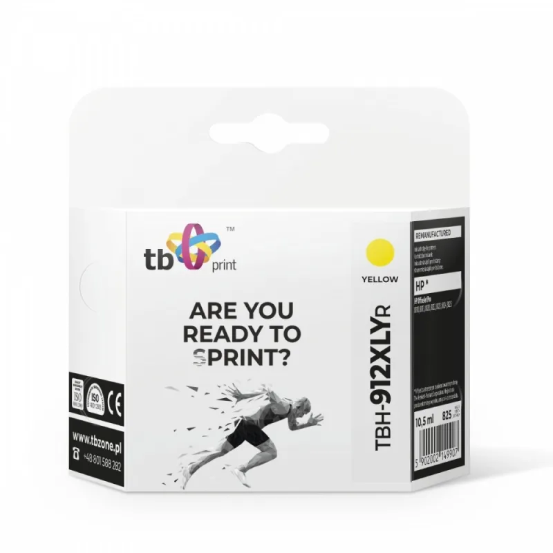 Ink. kazeta TB kompat. s HP OfficeJet Pro 8025 912XL, YE reman. TBH…