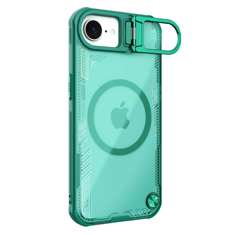 Magnetické puzdro Nillkin Iceblade Prop so stojanom pre iPhone 16e – zelené