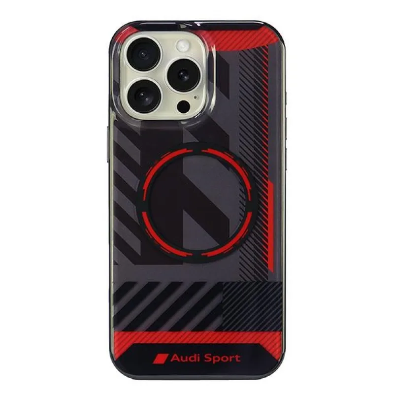Pevné puzdro Audi IML Sport MagSafe iPhone 16 Pro Max 6,9" čierne/čierne AUS-IMLMIP16PM-RSQ/D2-BK