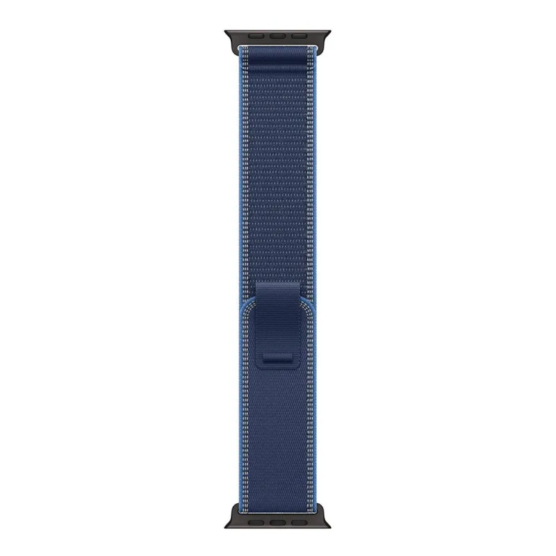 Apple Watch 49mm Blue/Bright Blue Trail Loop - M/L - Black Titanium Finish