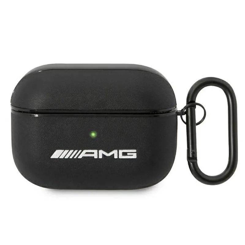 Kožené puzdro AMG Big Logo pre AirPods Pro - čierne