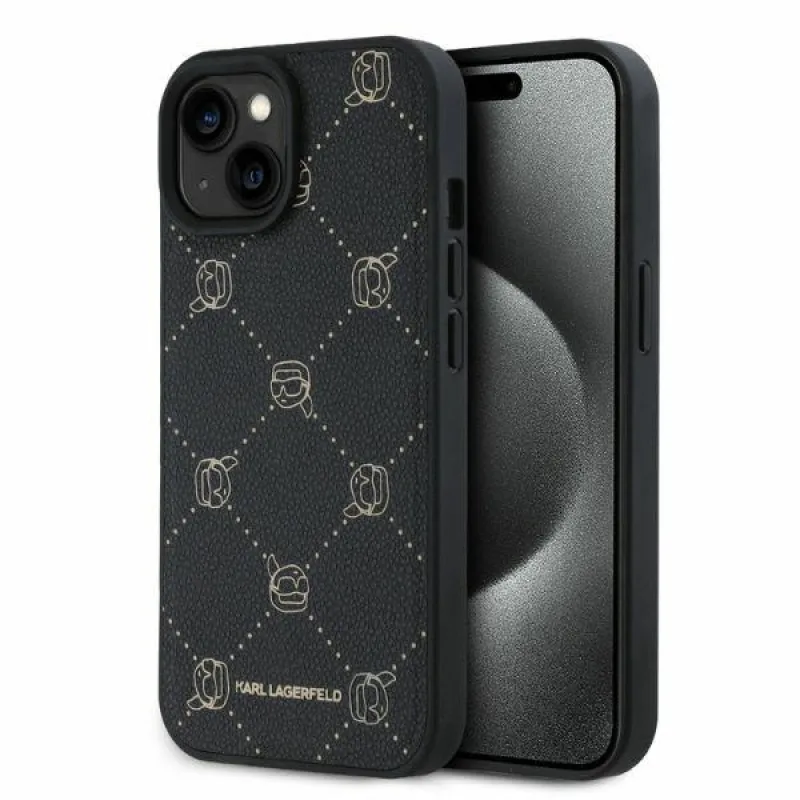 Puzdro Karl Lagerfeld Magsafe Karl Head iPhone 15 – čierne
