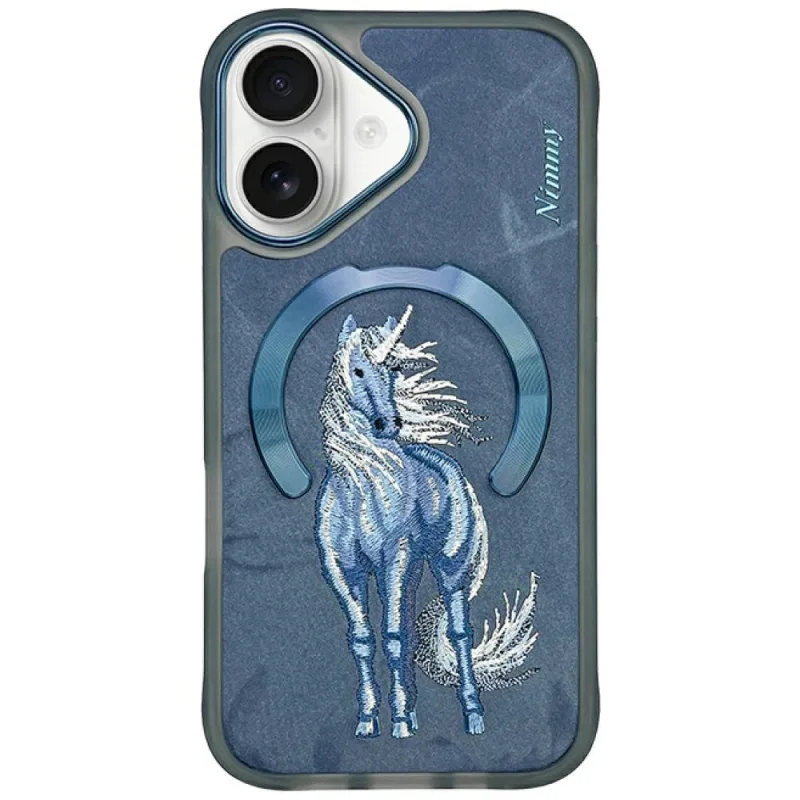Puzdro Nimmy Magnetic Fantasy Animal MagSafe pre iPhone 16 – modré