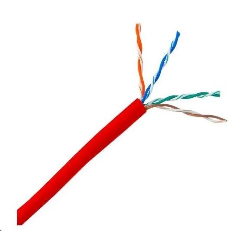 UTP kabel PlanetElite, Cat5E, licna(lanko), PVC, červená, 305m KAB…
