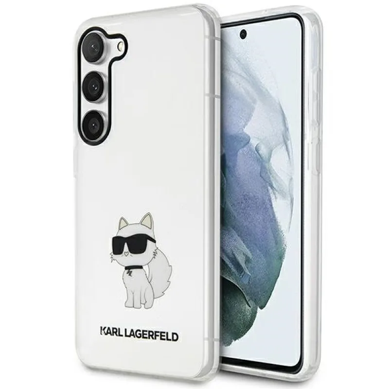Karl Lagerfeld KLHCS23MHNCHTCT S23+ S916 priehľadné pevné puzdro Ikonik Choupette