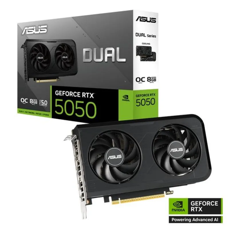 ASUS DUAL RTX5050 OC 8GB/128-bit GDDR6 HDMI 3xDP 90YV0N72-M0NA00