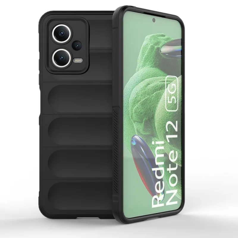 Puzdro Magic Shield pre Xiaomi Redmi Note 12 5G / Poco X5 5G Flexible Armor Cover Black
