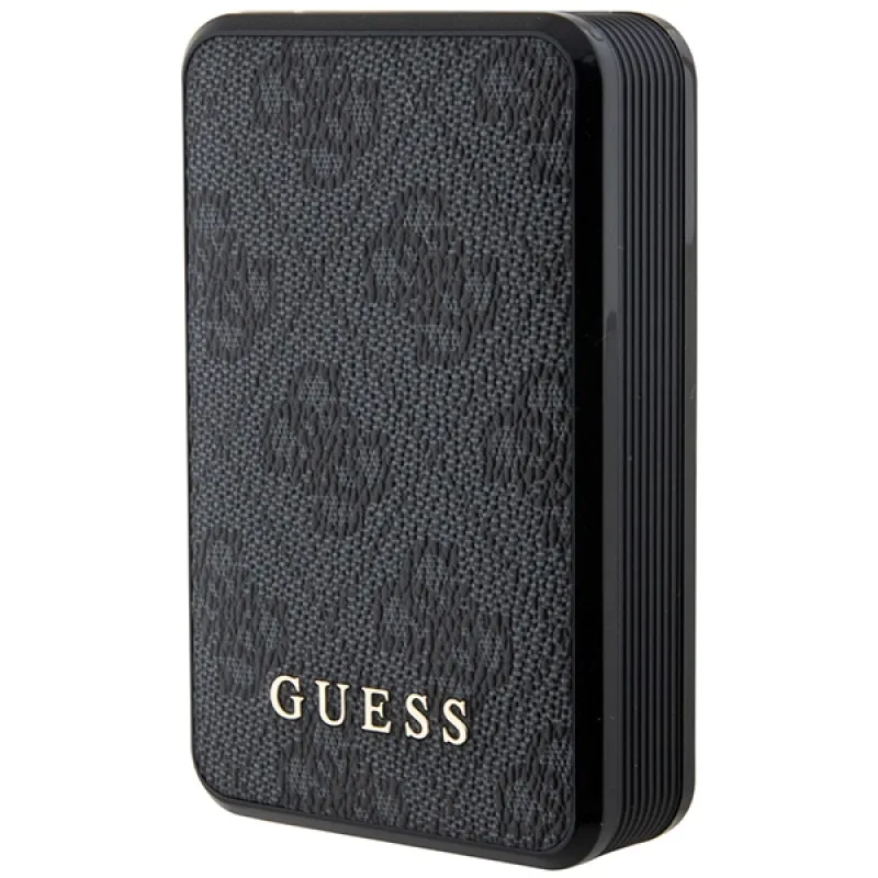 Guess Powerbank 18W GUPB10DP4GEGK 10000mAh čierne/čierne 4G kožené kovové logo